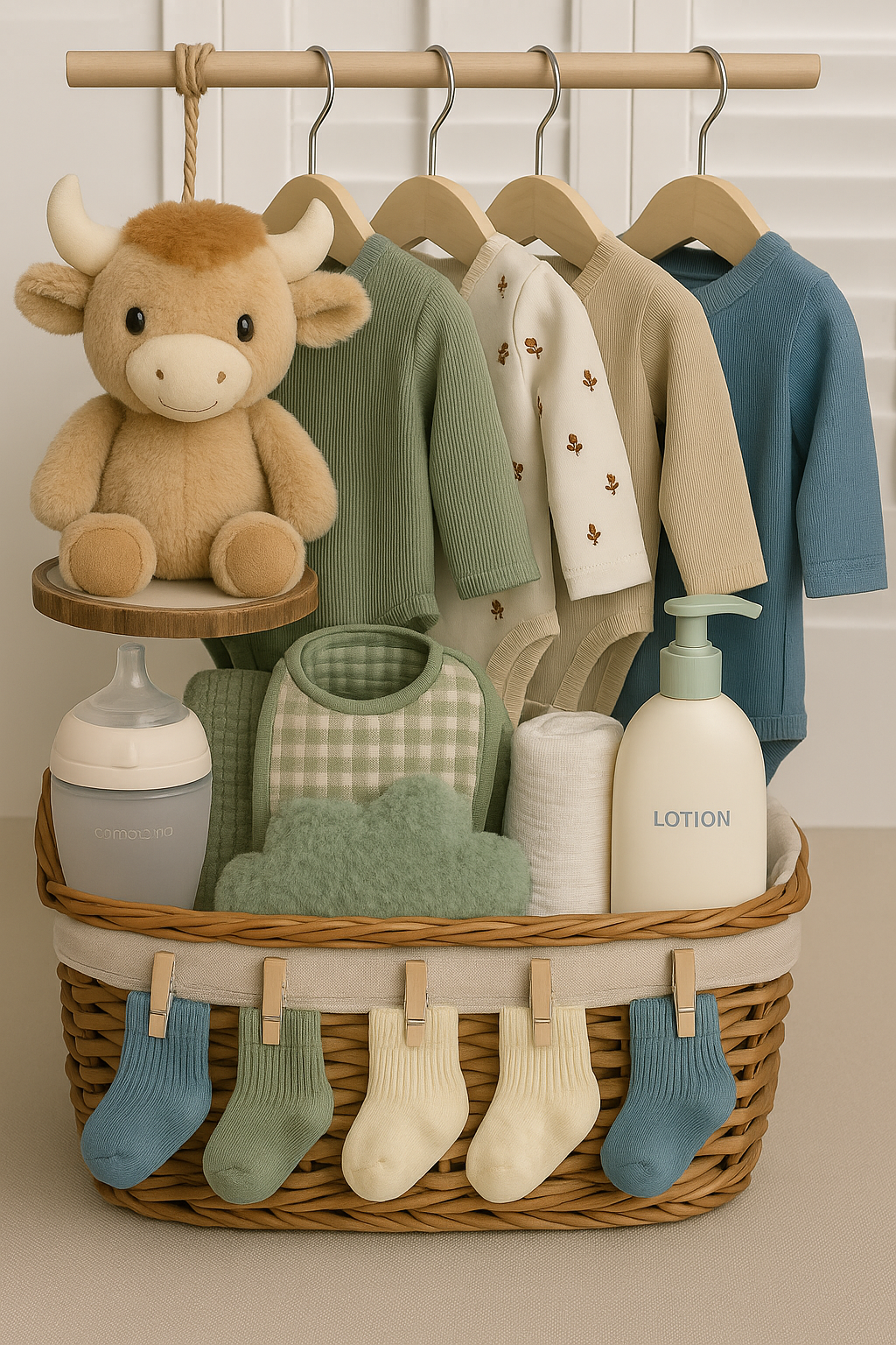 Cozy Beginnings: Premium Baby Gift Basket