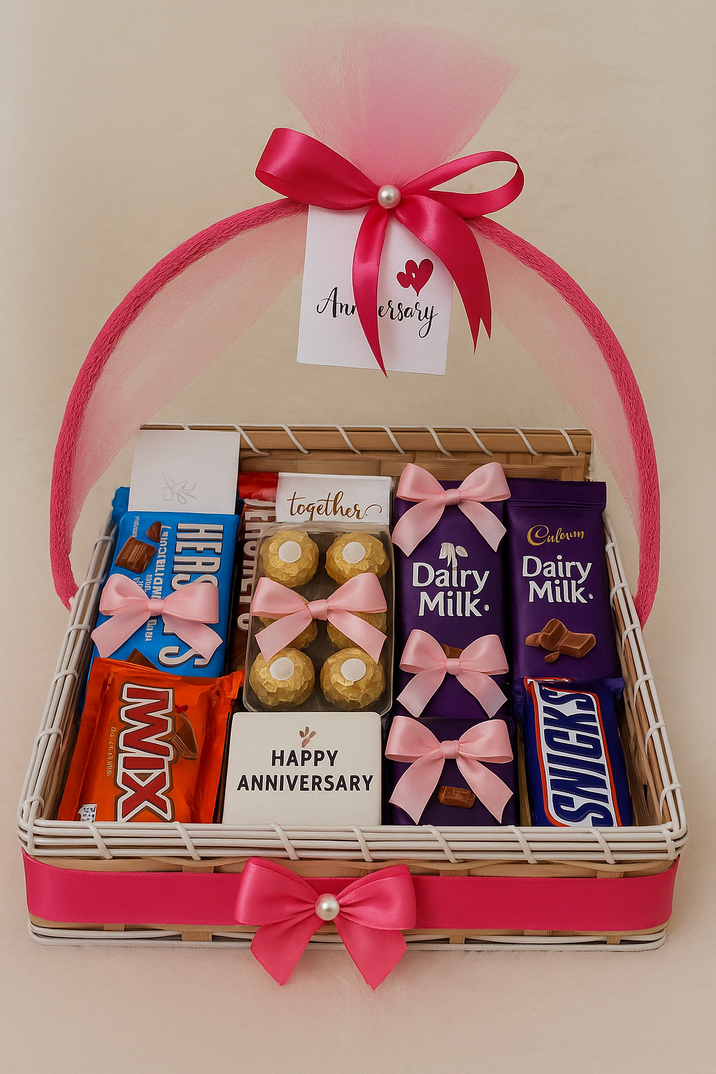 Blush Bliss – Anniversary Chocolate Gift Basket