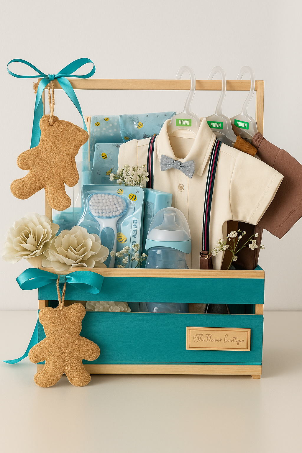 Hello Handsome – Adorable Baby Boy Gift Basket for Newborn Joy